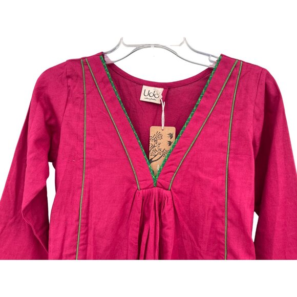 UDD Hot Pink Anarkali Womens size M Medium Kaftan Dress - Picture 4 of 16